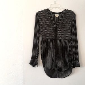 Anthropologie Maeve Black White Blouse 4